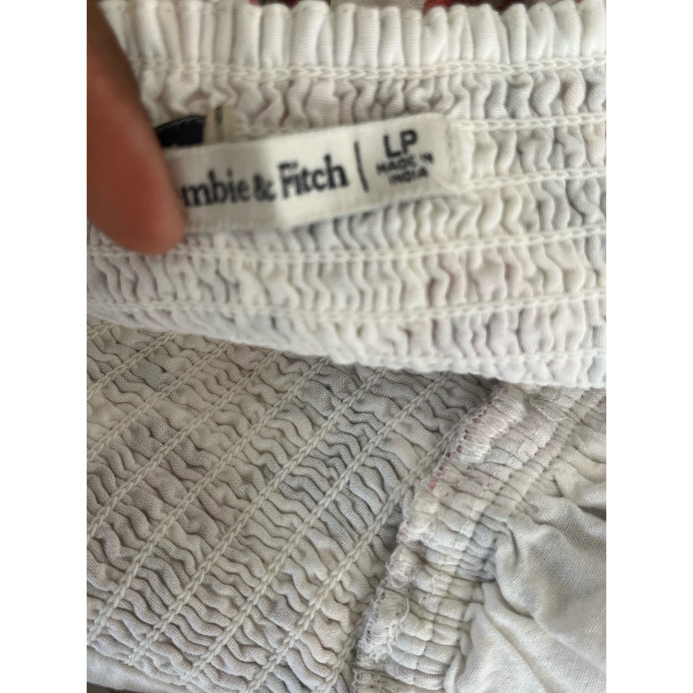 Abercrombie & Fitch Floral Linen Blend Maxi Dress Tiered Button Front, Large P - Picture 6 of 7